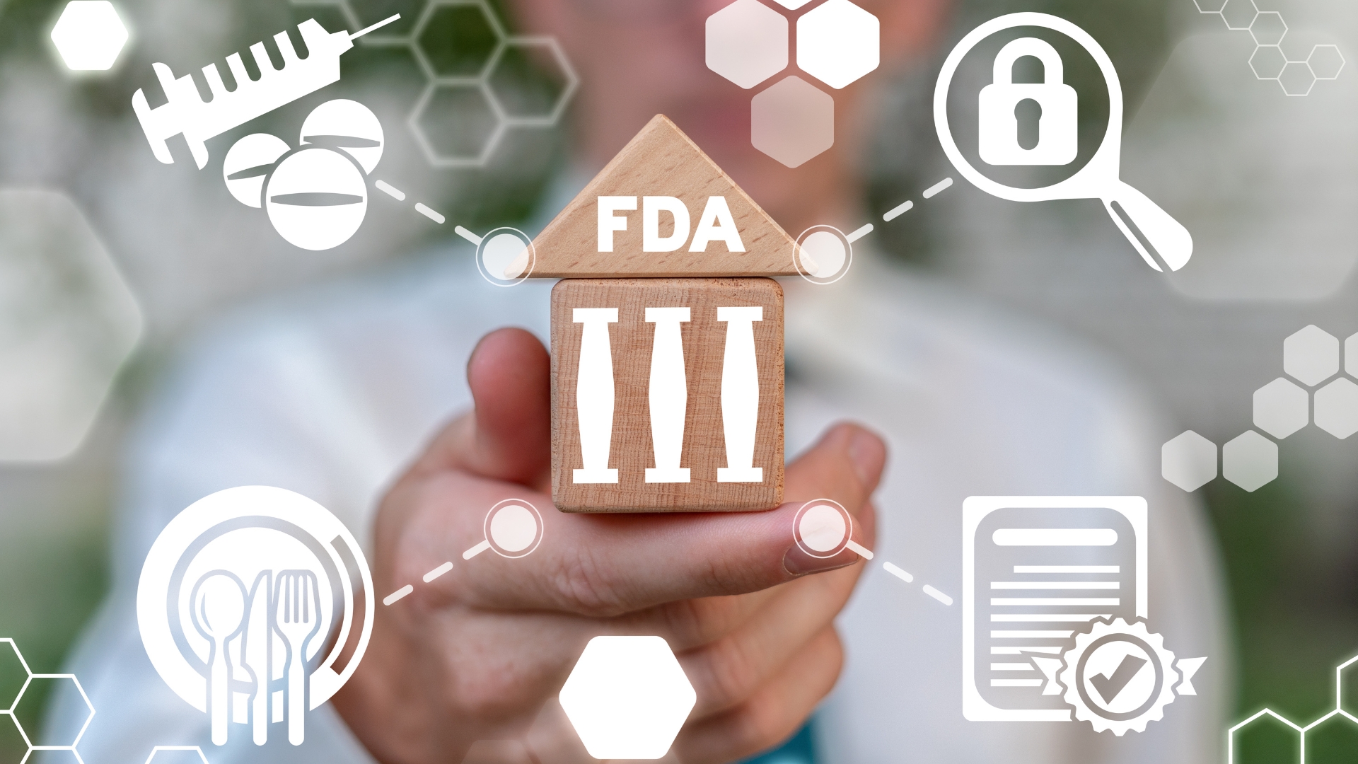 graphic with FDA and icons