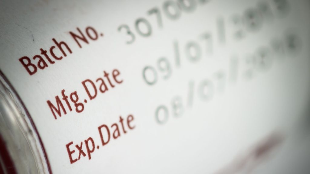 graphic with the words Batch No., Mfg. Date and Exp. Date written